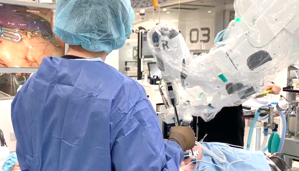 犬の脾臓腫瘤に対しロボット支援下脾臓摘出術を実施した１例（病理：リンパ性結節性過形成）の画像